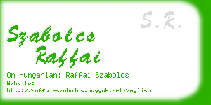 szabolcs raffai business card